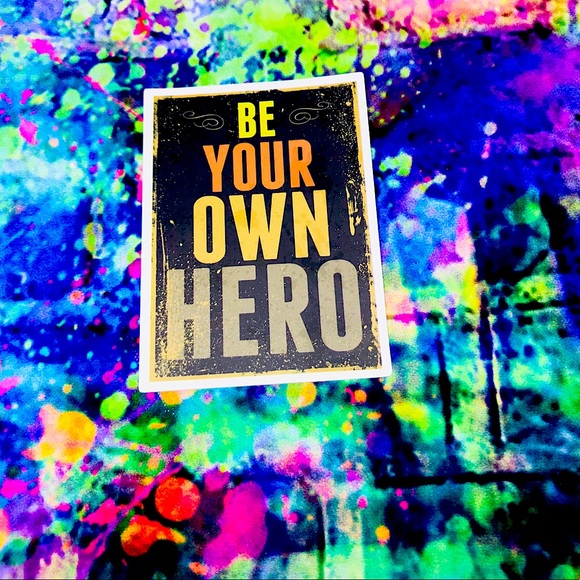 Be Your Own Hero Motivational Mini Poster Stickers Decor - Picture 1 of 5